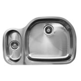 20.75" x 31.5" Double Bowl Undermount Stainless Steel Kitchen Sink