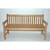 Teak Block Island Garden Bench