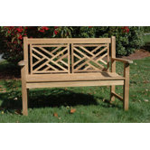 Teak Chippendale Garden Bench