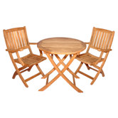 Teak Boca Raton Balcony Dining Set