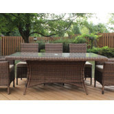Del Ray Rectangular Wicker Dining Table