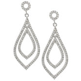 Round Cut Cubic Zirconia Dangle Earrings