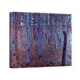 Gustav Klimt ''Beeche Forest'' Canvas Art
