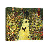 Gustav Klimt ''Garden Path with Chickens'' Canvas Art