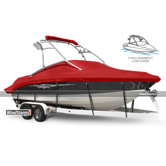 V-Hull Runabout Boat Cover with Ski Tower