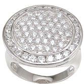 .925 Sterling Silver Round Cut Cubic Zirconia Ring