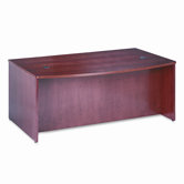72" W x 42" D BW Veneer Series Bow Front Executive Desk Shell