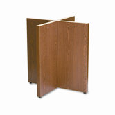 Conference Table X-Base, 36w x 36d x 28h, Medium Oak
