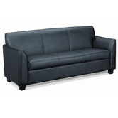 Basyx Tailored Leather Reception 3-Cushion Sofa