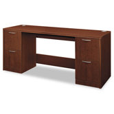 Attune Series Computer Desk with Credenza with Kneespace