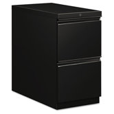 Flagship Mobile File/File Pedestal, Full Radius Pull, 28-7/8d, Light Gray
