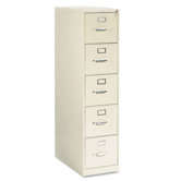 310 Series Five-Drawer, Full-Suspension File, Letter, 26-1/2d, Putty