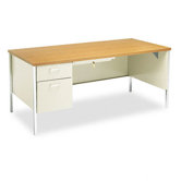 34000 Series Metro Classic Computer Desk with Left Pedestal Workstation
