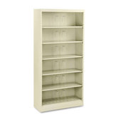 600 Series Open Shelving, Steel 6-Shelf, Letter, 36w x 13-3/4d x 75-7/8h, Putty