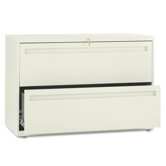 700 Series Two-Drawer Lateral File, 42w x 19-1/4d, Putty