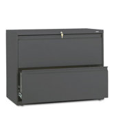 800 Series Two-Drawer Lateral File, 36w x19-1/4d, Charcoal