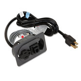 One-Outlet Electrical Unit/RJ11 Port, 6ft Cord, 8-1/2 x 2-7/8 x 1-7/8, Charcoal