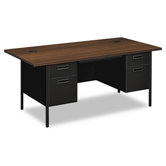 Metro Classic Series Computer Desk with 0.75" H Double Pedestal
