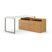 Voi Contemporary Small Footprint L-Station Desk