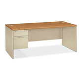 38000 Series Left Single Pedestal Desk with Lock