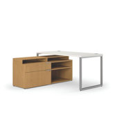 Voi L-Shaped Workstation with Stack on Storage
