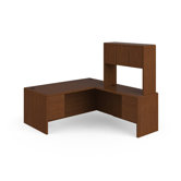 10700 Series L-Shaped Workstation with Hutch