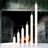 Unscented Ivory Taper Candles (Set of 4)