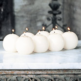 Unscented 2.5" Ball Candles (Set of 8)