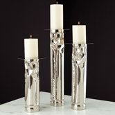 Arts and Crafts Nickel Candle Holder