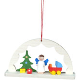 Archway with Baby Carriage and Angel Ornament