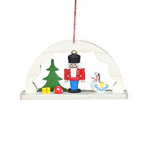 Archway with Nutcracker and Rocking Horse Ornament