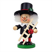 Chimneysweep in Painted Wood Finish Ornament
