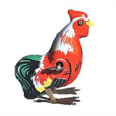Tin Rooster Toy