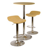 Kallie 3 Piece Pub Table and Stools Set in Natural