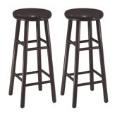 30" Swivel Bar Stool in Dark Espresso (Set of 2)