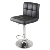 Stockholm Airlift Stool with Square Grid in Black