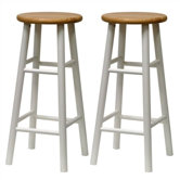 Basics White 30" Barstool (Set of 2)