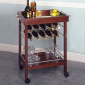 Espresso 10 Bottle Wine Rack