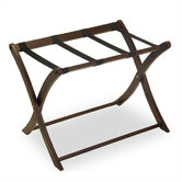 Espresso Luggage Rack w/ Curved Legs