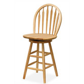 Basics Natural 24" Swivel Windsor Bar Stool