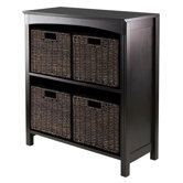 Terrace 3 Tier Storage Shelf with 4 Small Baskets
