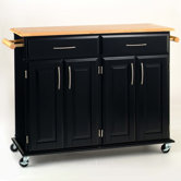 Dolly Madison Kitchen Cart with Wood Top