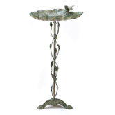 Distressed Verdigris Birdbath