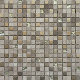 Fusion Series 12" x 12" Mixed Metal Glass Marble Mosaic