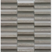 Opus Series 12" x 12" Mixed Glass and Marble Mosaic in Escarpment