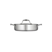 Gourmet Premium Stainless Steel 3-qt. Braiser with Lid