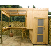 Contemporary Shelter with Outdoor Bar