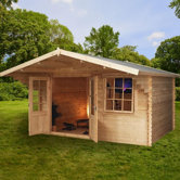Retreat Log Cabin with Opening Windows