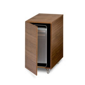 Rollbarer Schrank "Sequel" f&uuml;r PC-Tower in Walnuss Natur