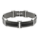 Carbon Inlay Link Bracelet
